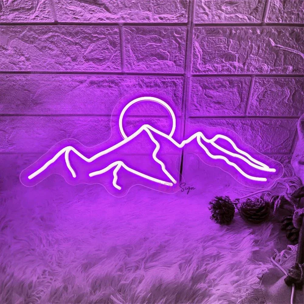 LED Mountain & Sun Neon Light Sign -  - #tag1#