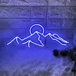 LED Mountain Sun Neon Light Sign tag1