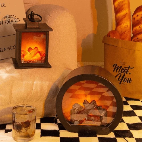 LED Night Light Fireplace Mood Lamp -  - #tag1#