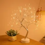 LED Night Light Mini Christmas Tree Copper Wire Garland Lamp tag1