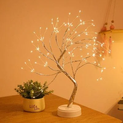 LED Night Light Mini Christmas Tree Copper Wire Garland Lamp -  - #tag1#