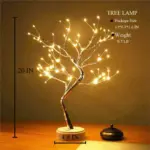 LED Night Light Mini Christmas Tree Copper Wire Garland Lamp tag1