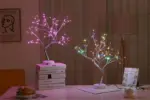LED Night Light Mini Christmas Tree Copper Wire Garland Lamp tag1