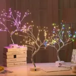 LED Night Light Mini Christmas Tree Copper Wire Garland Lamp tag1