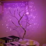 LED Night Light Mini Christmas Tree Copper Wire Garland Lamp tag1
