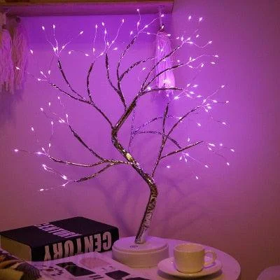 LED Night Light Mini Christmas Tree Copper Wire Garland Lamp -  - #tag1#