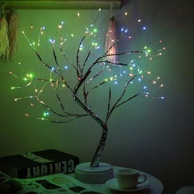 LED Night Light Mini Christmas Tree Copper Wire Garland Lamp -  - #tag1#