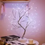 LED Night Light Mini Christmas Tree Copper Wire Garland Lamp tag1