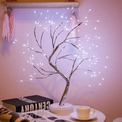 LED Night Light Mini Christmas Tree Copper Wire Garland Lamp -  - #tag1#
