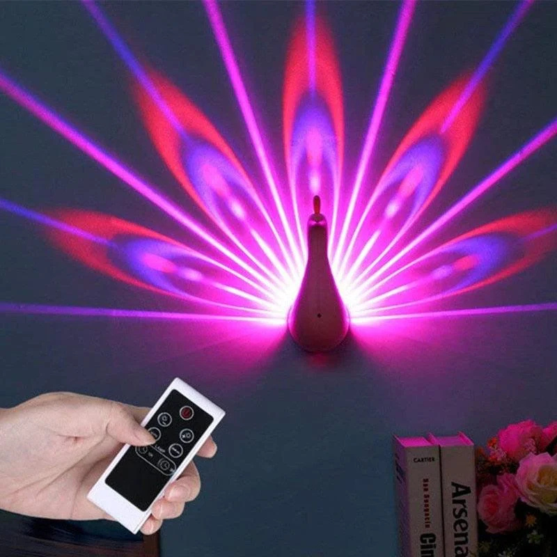 LED Peacock Night Light - Unique and Creative Kids Bedroom -  - #tag1#