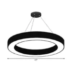 LED Pendant Light Set Minimalist Acrylic Office Pendant Light in Black tag1