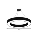 LED Pendant Light Set Minimalist Acrylic Office Pendant Light in Black tag1