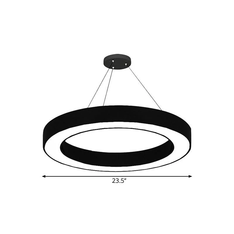 LED Pendant Light Set Minimalist Acrylic Office Pendant Light in Black -  - #tag1#