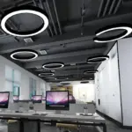 LED Pendant Light Set Minimalist Acrylic Office Pendant Light in Black tag1