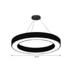 LED Pendant Light Set Minimalist Acrylic Office Pendant Light in Black tag1