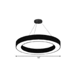 LED Pendant Light Set Minimalist Acrylic Office Pendant Light in Black tag1