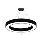 LED Pendant Light Set Minimalist Acrylic Office Pendant Light in Black tag1