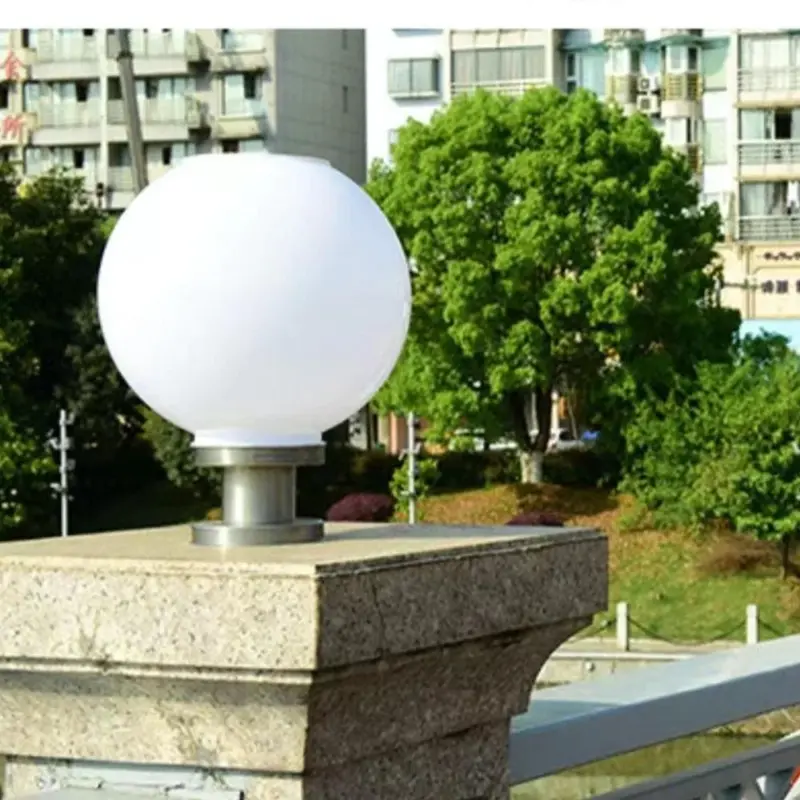 LED Round Ball Stainless Steel Solar Powered Lamp Outdoor IP65 Waterproof tag1