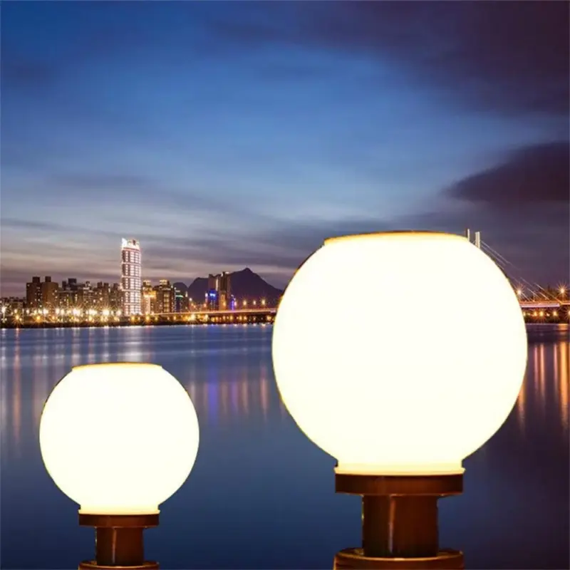 LED Round Ball Stainless Steel Solar Powered Lamp Outdoor IP65 Waterproof tag1