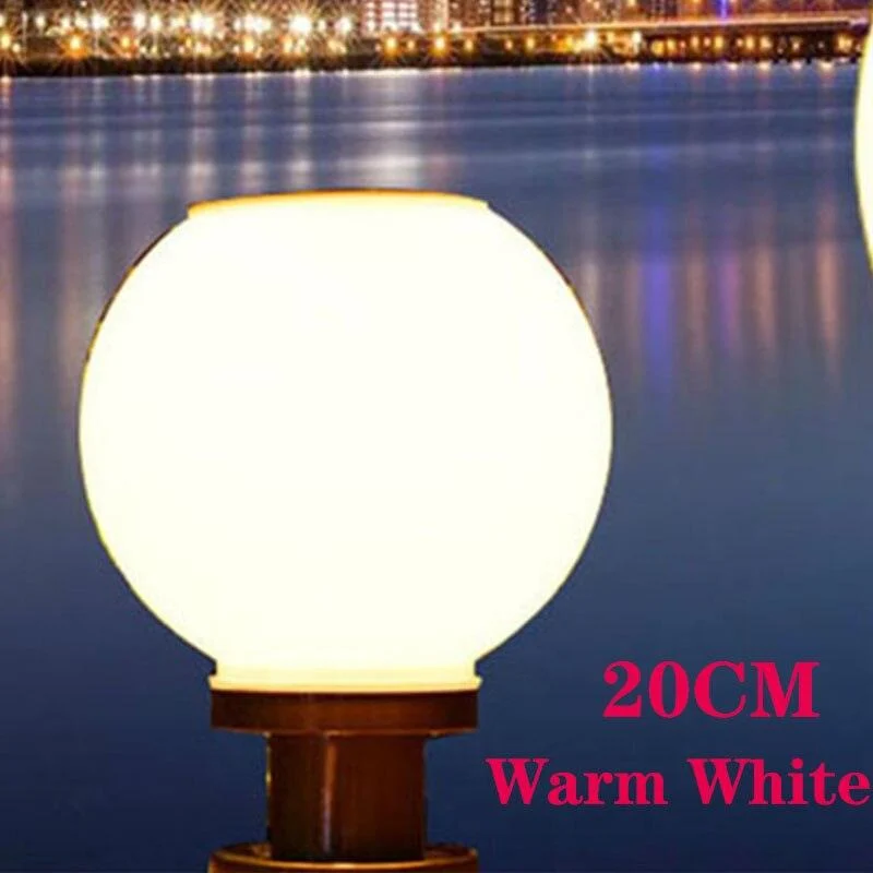 LED Round Ball Stainless Steel Solar Powered Lamp Outdoor IP65 Waterproof -  - #tag1#