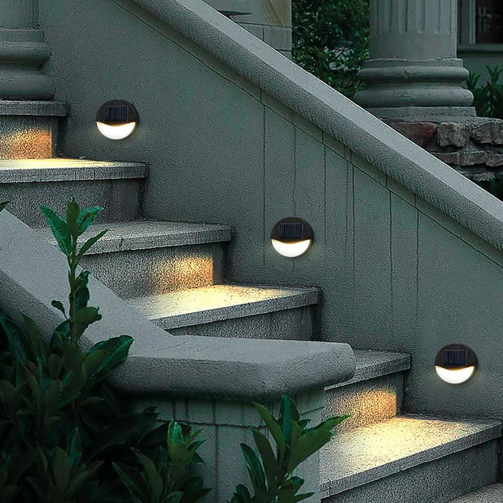 LED Solar - Outdoor Patio Step Lights, Round, Square, Waterproof -  - #tag1#