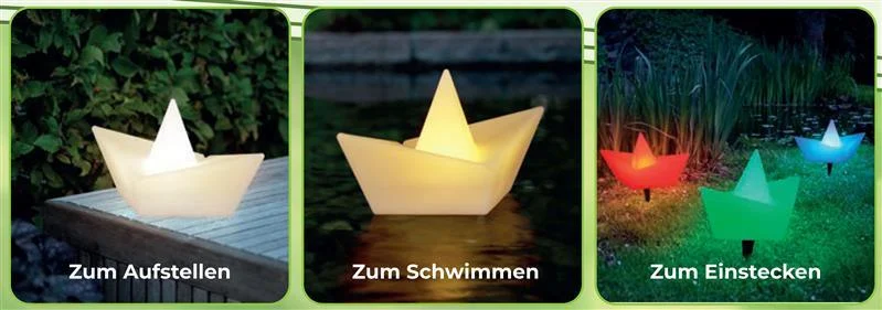 LED Solar Boat Lamp - Lumi - RGBW Lighting - Waterproof Solar Lamp -  - #tag1#