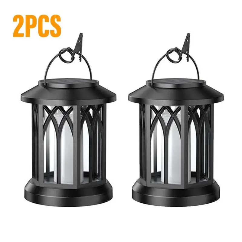 LED Solar Energy Flame Simulation Lamp with Clip Waterproof tag1