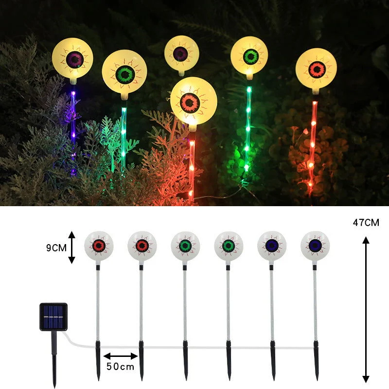 LED Solar Halloween Eyeball Ground Courtyard Decorative Lamp -  - #tag1#
