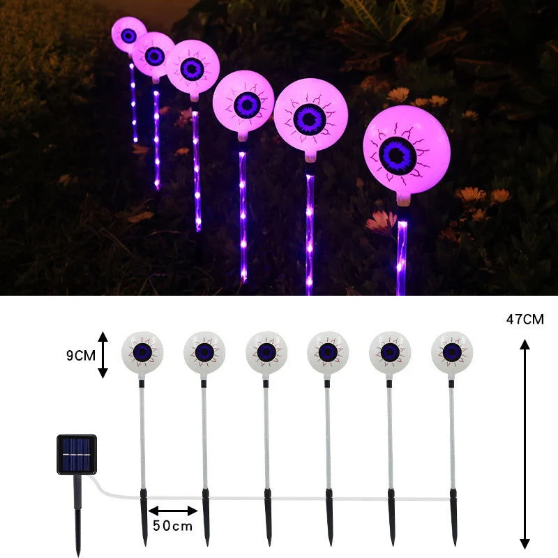LED Solar Halloween Eyeball Ground Courtyard Decorative Lamp -  - #tag1#