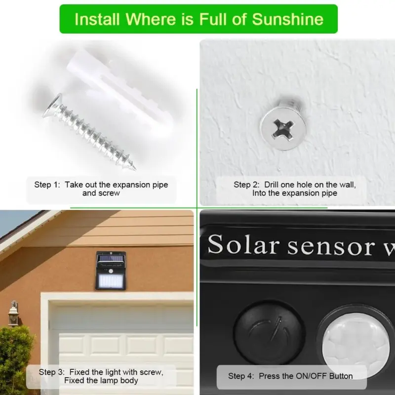 LED Solar Light Outdoor Waterproof tag1
