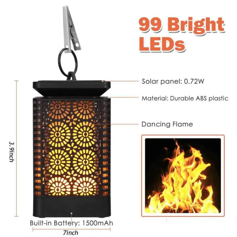 LED Solar Lights Dancing Flame tag1