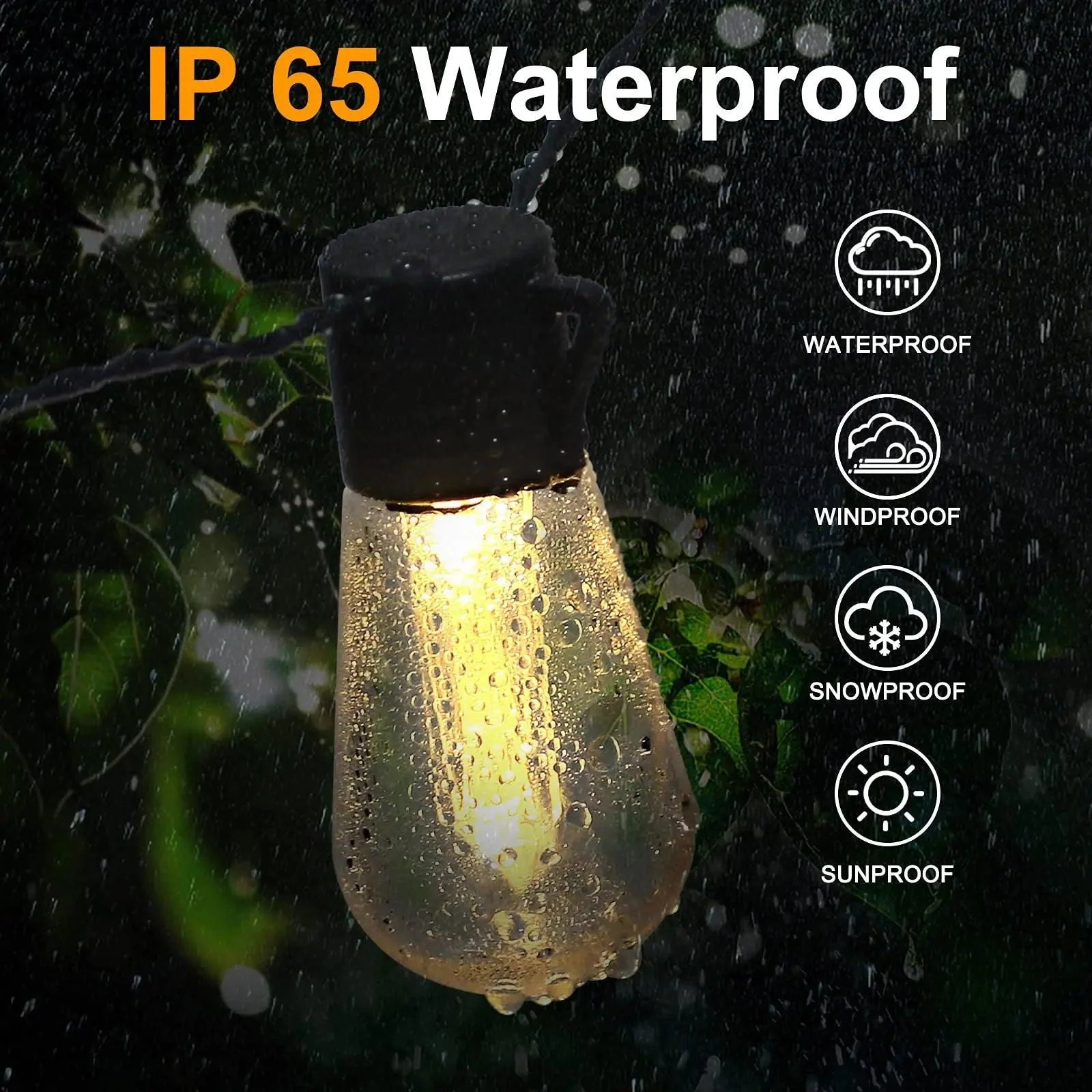 LED Solar String Light - Retro Lampy - Waterproof - Garden Lamps -  - #tag1#