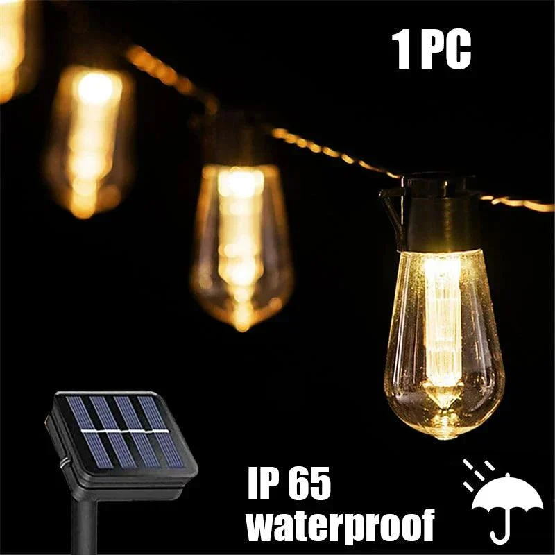 LED Solar String Light - Retro Lampy - Waterproof - Garden Lamps -  - #tag1#