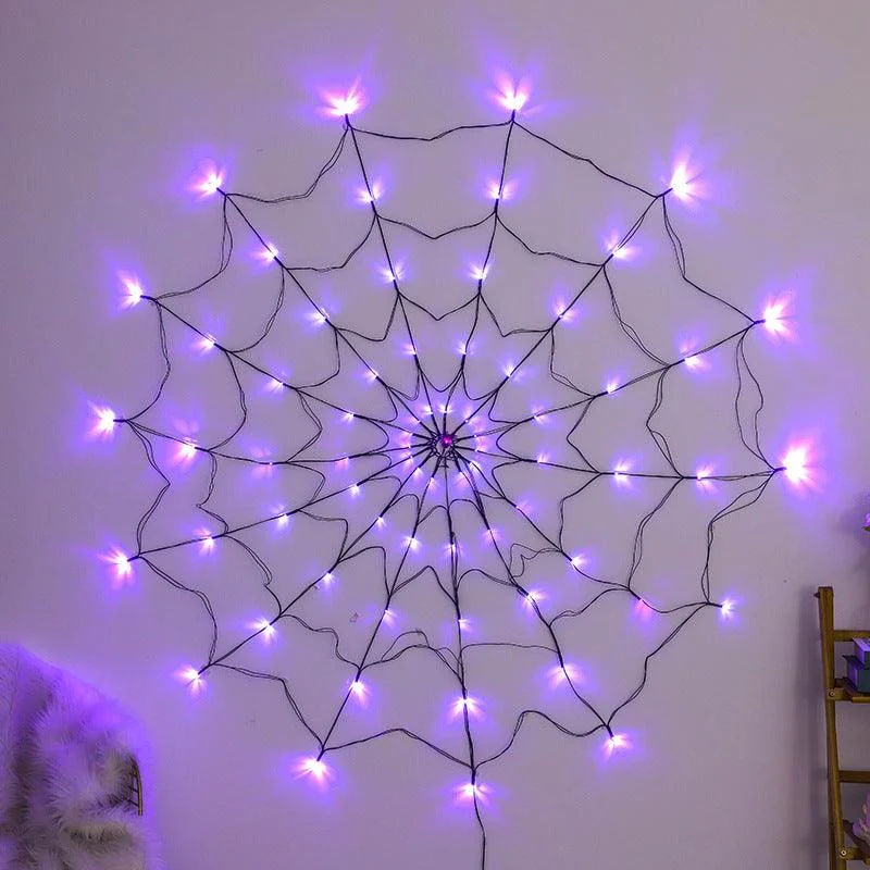 LED Spider Web Lights Halloween Decoration -  - #tag1#