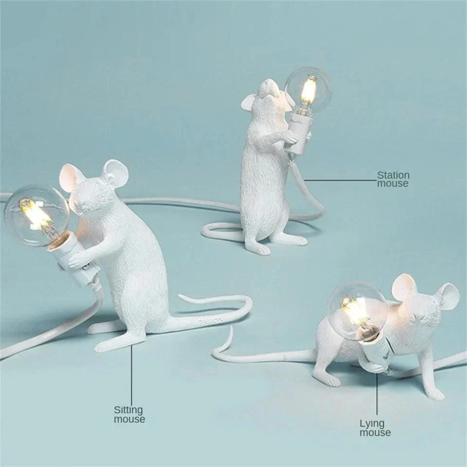 LED Table Lamps - Modern Resin Animal Design - Mice - Night Lights - Home Decor - Desk Lamp -  - #tag1#