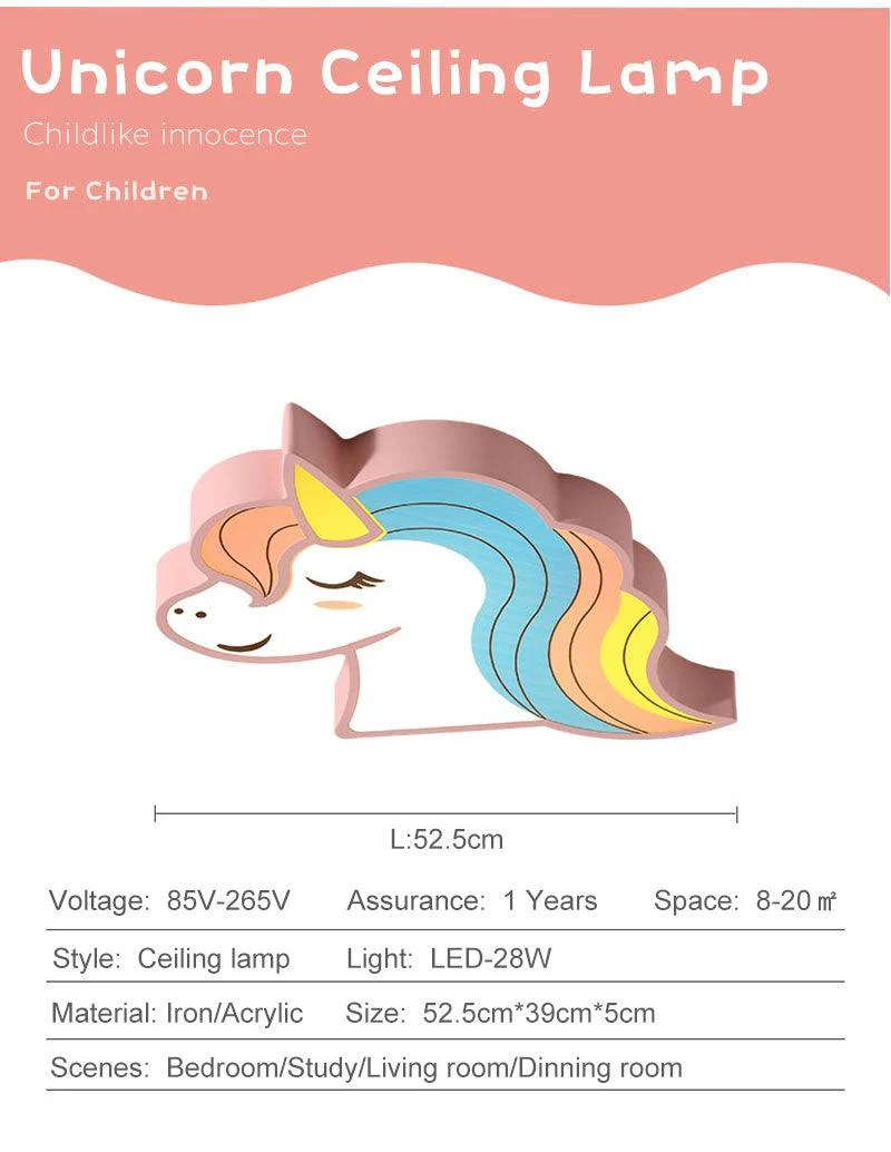 LED Unicorn Kids Room Light -  - #tag1#