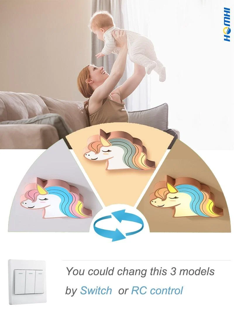 LED Unicorn Kids Room Light -  - #tag1#