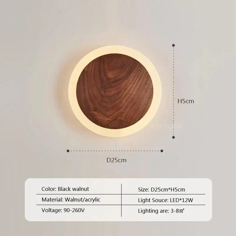 LED Wall Lamp - Wall Lamp - Wood & Acrylic - Scandinavian design -  - #tag1#
