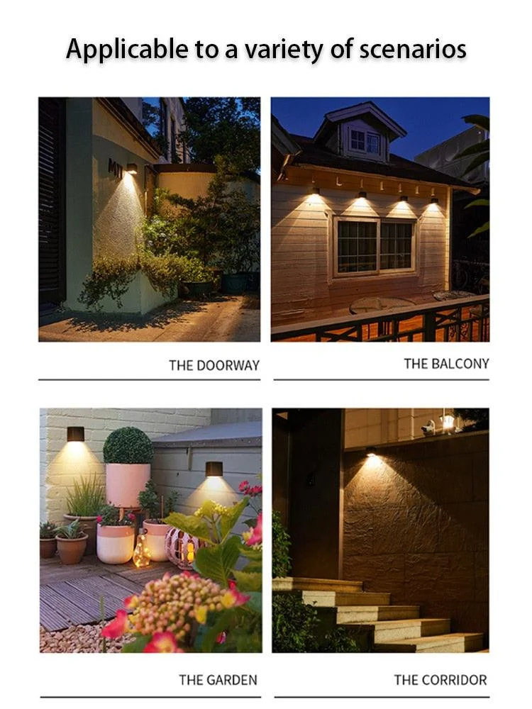 LED Wall Lamp Solar Light Sunlight Sensor IP65 Waterproof -  - #tag1#