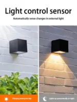 LED Wall Lamp Solar Light Sunlight Sensor IP65 Waterproof tag1