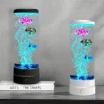LED bubble Fish Lamp Multi Color Changing Aquarium Night Light Decorative Simulated Fantasy Fish Bubble Table Lamp tag1