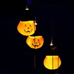 LED solar energy Halloween wind chime lamp tag1