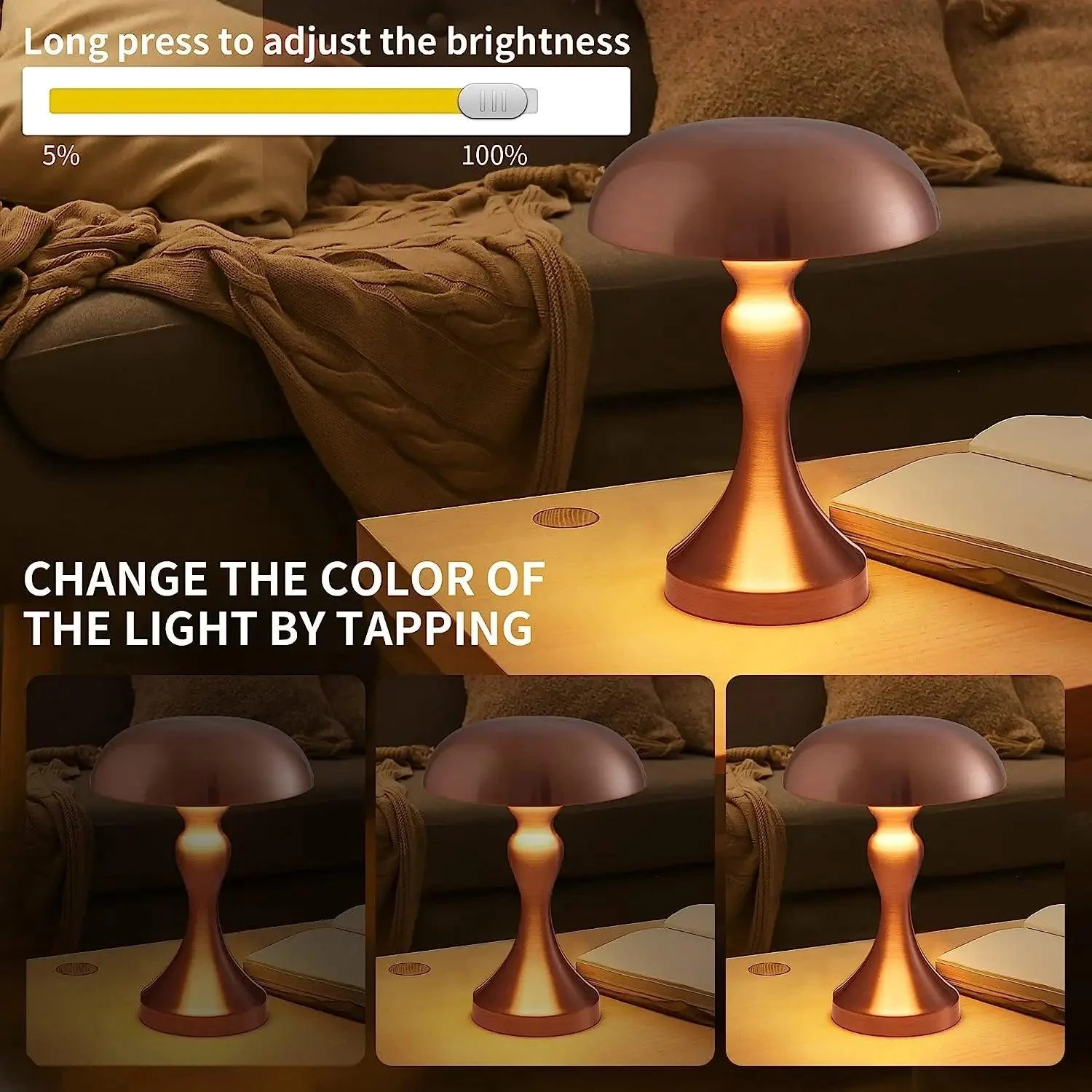 LED table lamp - Touch Sensor - Charging wireless lamp - Reading lamp -  - #tag1#