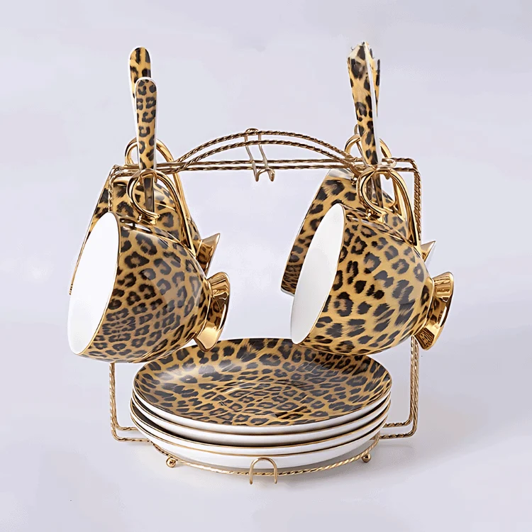 LEOPARD TEACUP COLLECTION SET -  - #tag1#
