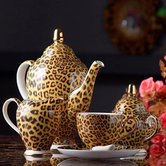 LEOPARD TEACUP COLLECTION SET -  - #tag1#