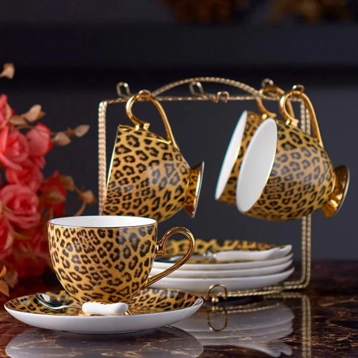LEOPARD TEACUP COLLECTION SET -  - #tag1#