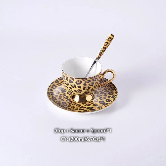 LEOPARD TEACUP COLLECTION SET -  - #tag1#