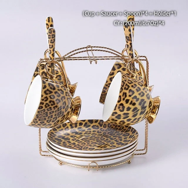 LEOPARD TEACUP COLLECTION SET -  - #tag1#