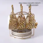 LEOPARD TEACUP COLLECTION SET tag1