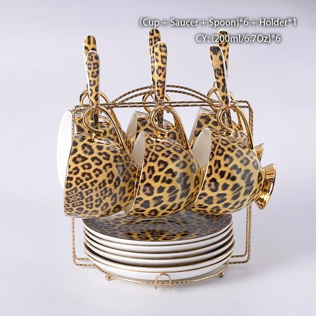 LEOPARD TEACUP COLLECTION SET -  - #tag1#